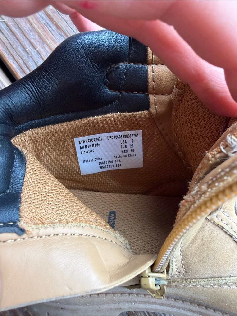 wonder nation Tan and Black Kids Lace-Up Outdoor Boots